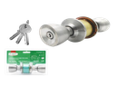 CERRADURA DE POMO ACERO INOX CON BOTON UNID BLISTER RABBIT