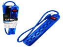 REGLETA ELECTR.TRASLUCIDA 6 TOMAS (RESET/OFF)-70CM/125V/13A UNID TRIC