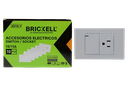 INTERRUPTOR APAGADOR + TOMA BLANCO UNID BRICKELL