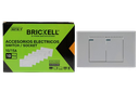 INTERRUPTOR APAGADOR DOBLE BLANCO UNID BRICKELL