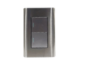 INTERRUPTOR APAGADOR DOBLE COLOR GRIS METAL UND V-TEG