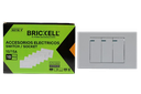 INTERRUPTOR APAGADOR TRIPLE BLANCO UND BRICKELL