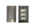 INTERRUPTOR APAGADOR TRIPLE COLOR GRIS METAL UNID V-TEG