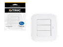 INTERRUPTOR TRIPLE DE PLACA PARA EMPOTRAR BLANCO UNID TRIC