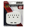TOMA CORRIENTE DE 3 TOMAS CON TIERRA 2 USB 125V UNID ORIX