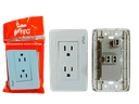 TOMA CORRIENTE DOBLE CON TIERRA BLANCO UNID V-TEG