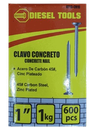 CLAVOS PARA CONCRETO 1" 1KG UNID DIESEL TOOLS