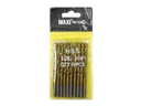 SET DE BROCAS HSS DE METAL 3/16" 10 PZAS UNID MAXI TOOLS