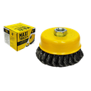 CEPILLO CIRC ALAMBRE TRENZADO ONDULADO 4" UNID MAXI TOOLS