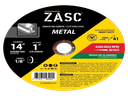 DISCO DE CORTE METAL GRUESO 14"x1/8" T41 (PLANO) UNID ZASC