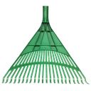 RASTRILLO CON CABO 22 DIENTES GRUESO VERDE PLASTICO UNID S/M