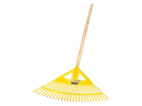 RASTRILLO PARA JARDIN 26 DIENTES PLASTICO CON CABO UNID ZASC