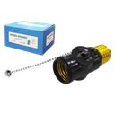 SOCATE CON CADENA E27 CON 2 TOMA CORRIENTES 125V UNID