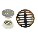 REJILLA CROMADA / DESAGUE PLASTICO REDONDA 9CM PARA BAÑO UNID S/M