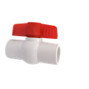 VALVULA DE BOLA PVC 1/2" LISA BLANCA UNID S/M