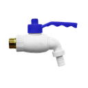 LLAVE GRIFO PLASTICA PARA MANGUERA 1/2" BLANCA MR METALICO UNID GRIMAX