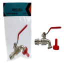 LLAVE PARA MANGUERA 1/2" LATON C/PALANCA ROJA UNID BRICKELL