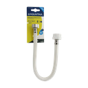 CANILLA FLEXIBLE DE PVC BLANCO 1/2"X7/8" L= 40CM UNID AQUAFINA