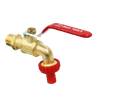 LLAVE DE JARDIN COBRE 1/2" MANILLA ROJA UNID GRIMAX