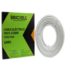 CABLE ELECTRICO THHN 6AWG 100% COBRE BLANCO 100 METROS UNID BRICKELL