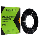 CABLE ELECTRICO THHN 6AWG 100% COBRE NEGRO 100 METROS UNID BRICKELL