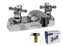 LLAVE CENTRAL DOBLE PARA LAVAMANOS 1/2" CROMADO M/CRUZ UNID GRIMAX