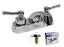 LLAVE CENTRAL DOBLE PARA LAVAMANOS 1/2" CROMADO M/PALANCA UNID GRIMAX