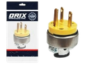 ENCHUFE METALICO MACHO 3 PINES 250 V UNID ORIX