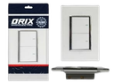 INTERRUPTOR DOBLE BLANCO DE LUJO UNID ORIX