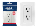 TOMA CORRIENTE DOBLE CON TIERRA BLANCO LUJO UNID ORIX